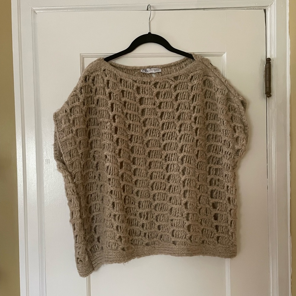 Zara Openwork Knit Pullover/Vest Size M/L